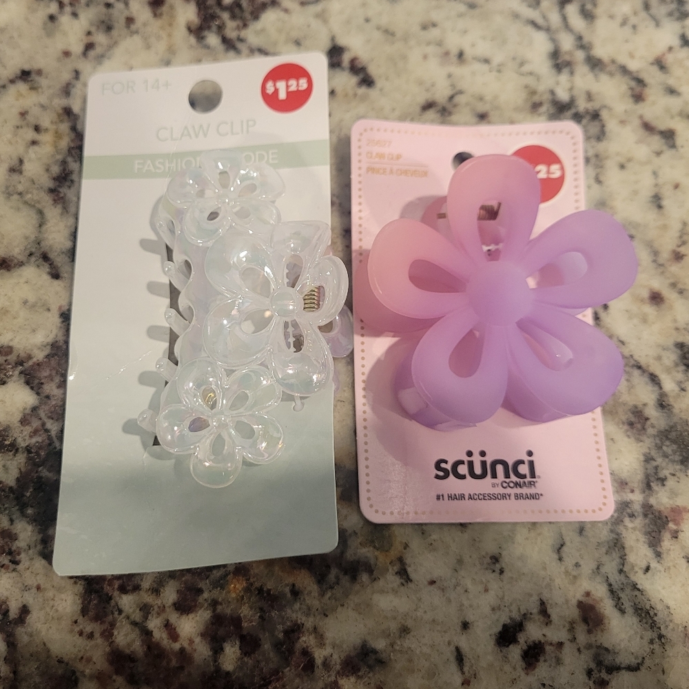 Colorful Flower Hair Clips Set - Picture 2 of 2